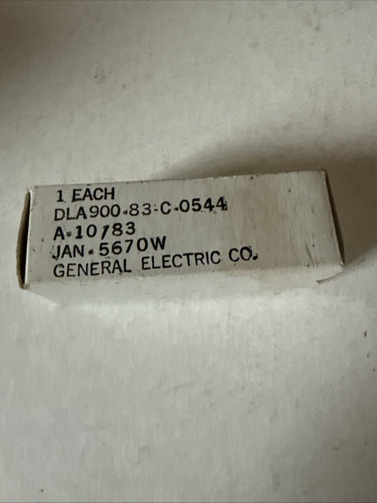 5670 Tube GE JAN Can Replace 6N3 / 396A / 2C51 / 5670W NOS Tu10
