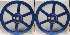One Pair Pioneer Blue 7” Tape Reel Light Metal Aluminum Take Up Reel