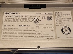 Sony LocationFree TV LF-X5M 7″ Streaming Monitor w/Sony Battery BP-LX5A Untested