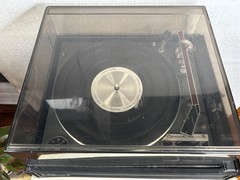 Vintage Garrard Synchro Lab SL95 Turntable Record Player Black Dust Cover