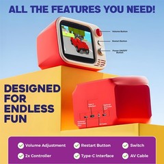 Streetstylezwear Tiny Arcade Tv 3.5 Mini – Two Player Playable Tv W/ Real
