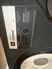 JBL L100 century vintage speakers.