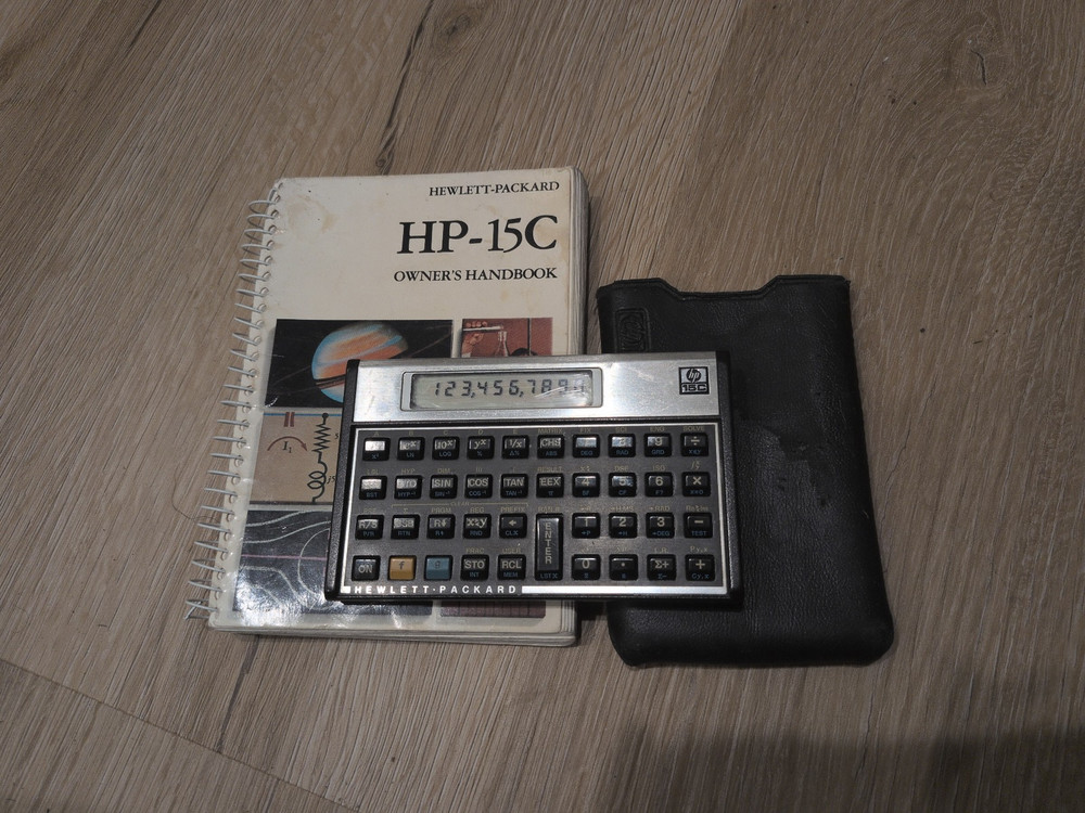 Hewlett Packard HP-15C Calculator with Slipcase, New Batteries, and Manual, USA