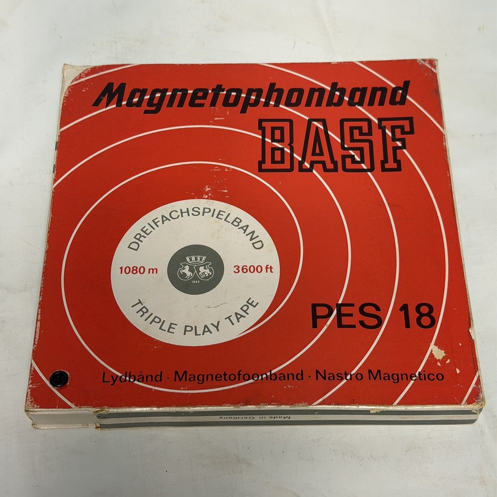 BASF PES 18 Triple Play Reel to Reel Tape Triple Play (1080m / 3600ft – Germany