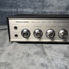 Vintage Realistic MPA-20 120V/12V Solid State P.A. Amplifier Tested