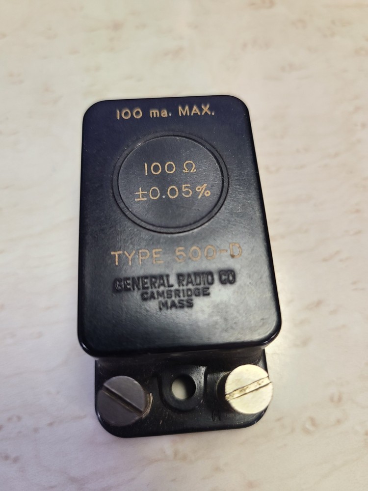 Vintage General Radio Company 500-D Precision Resistor: 100 Ohm +/- 0.05%