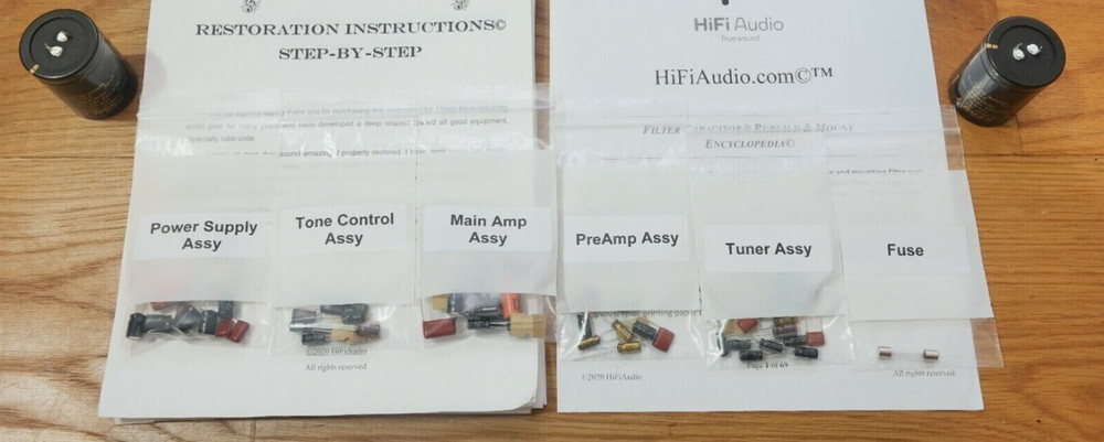 Kenwood KR-2400 rebuild restoration service kit filter capacitor repair