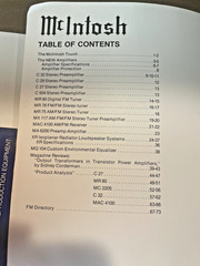 Original McIntosh Components from the 70’s Condition is very Good / 73 Pages /