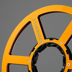 Studevox 10.5″ Edge Polished Orange Aluminium Tape Reel For Reel Tape Recorders