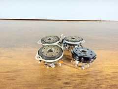 Lot of 4 Loctal 8-Pin USA Tube Sockets Tube Amp Radio Guitar