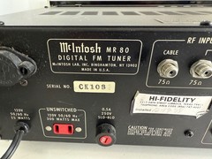 MCINTOSH MR80 FM STEREO TUNER WITH ORIGINAL MANUALS – AS IS