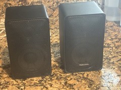 Vintage Radio Shack Realistic Minimus 7 Speakers Black 8 Ohms 40W Sound Great !