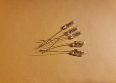 (5) McIntosh C34v, C32, C33 & C30 FRONT PANEL ORIGINAL 6.3v LAMPS -#8610 BULBS