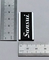 Sansui Equipment Badge Logo Emblem Premium Silver With Self Stick Adhesive
