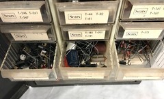 Electric Guitar Tube Amplifier Repair Parts w/ Cabinet Case. Vintage
