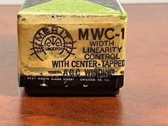 NOS Merit MWC-1 Width Linearity Control Coil CRT TV Part w/ Box Instructions 195