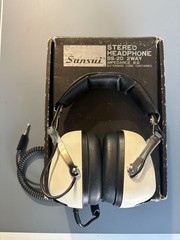 Working Vintage Sansui Stereo Headphones SS-20 2 Way w/Box Made In Japan