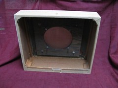 VTG Argos tweed blond wood slanted Speaker wall Baffle for 8-12″ speakers