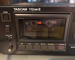 Tascam 112 MKII Professional Audio Cassette Player/Recorder 120VAC Power Tested