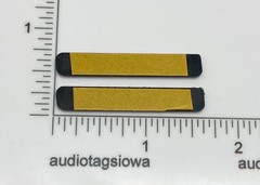 Crown Audio Badge Logo Pair Silver Incised Acrylic Self Stick