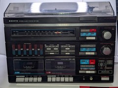 Vintage Sanyo GXT 220 Stereo Music System Turntable Cassette Repair Parts