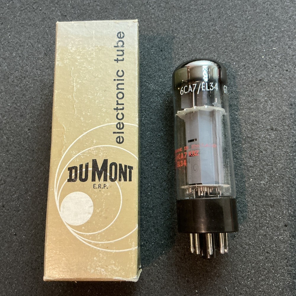 Rare NOS Mullard EL34 6CA7 Tube xf2 series O-Getter KT77 Amplitrex Test L@@K!