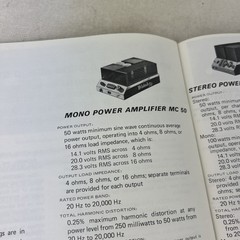 McIntosh History Audio Stereo Catalog of Amps Preamps Tuners Speakers M608X