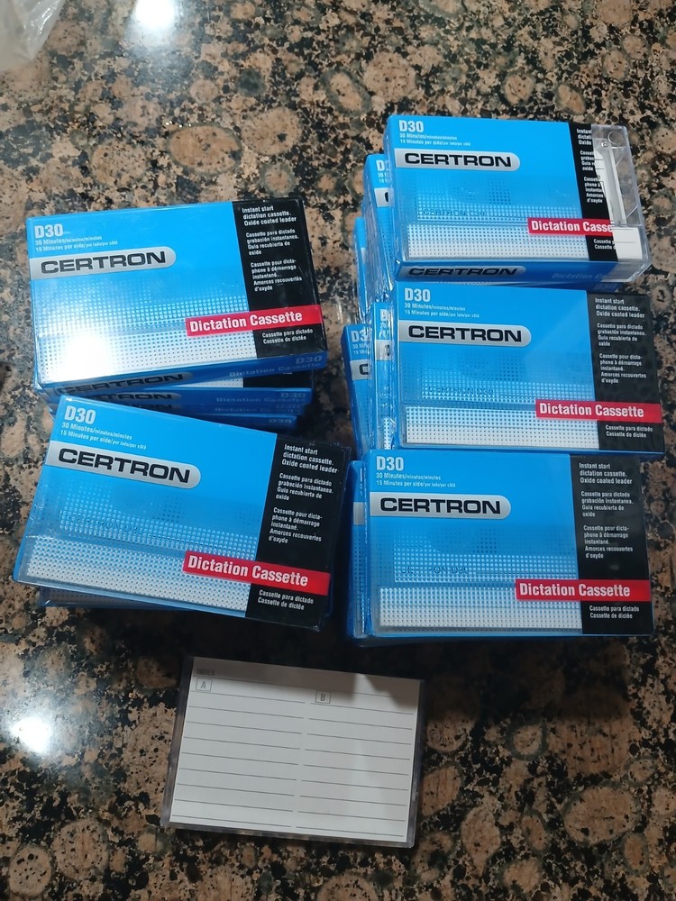 Blank Audio Recording Cassette Tapes D 30 Minutes Certron, Lot Of 25