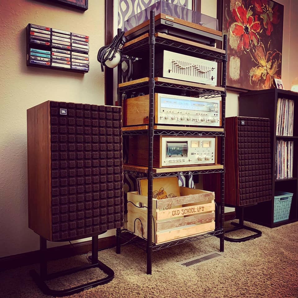 APARA™ Vintage Speaker Stands   Black Powder-Coated Steel  (One Pair)