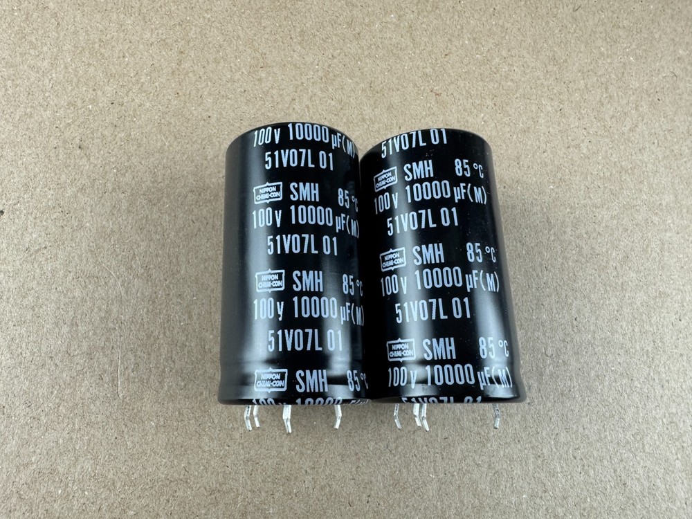 2 New 10000 uf 100v Chemi-Con Main Filter Capacitors 35mm Diameter 4-pin