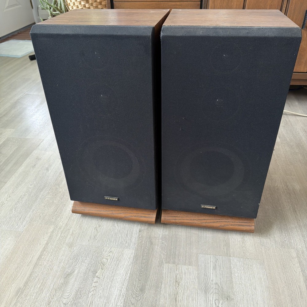Set Fisher stv-410 Speakers, Vintage Complete Tested Great sound.