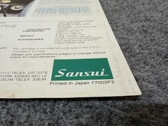 ⭐️ Original Sansui SR-222 Stereo Turntable Dealer Sales Brochure – Beautiful!