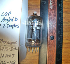 Strong Magnavox by TUNG-SOL Long Gray Plate Angled D Getter 12AX7 / ECC83 Tube