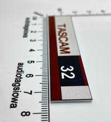 TASCAM 32 Tape Deck Badge Custom Aluminum