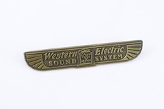 Western Electric copper logo badge replacement piece 98mm(3.86″)X18.5mm(0.72″)
