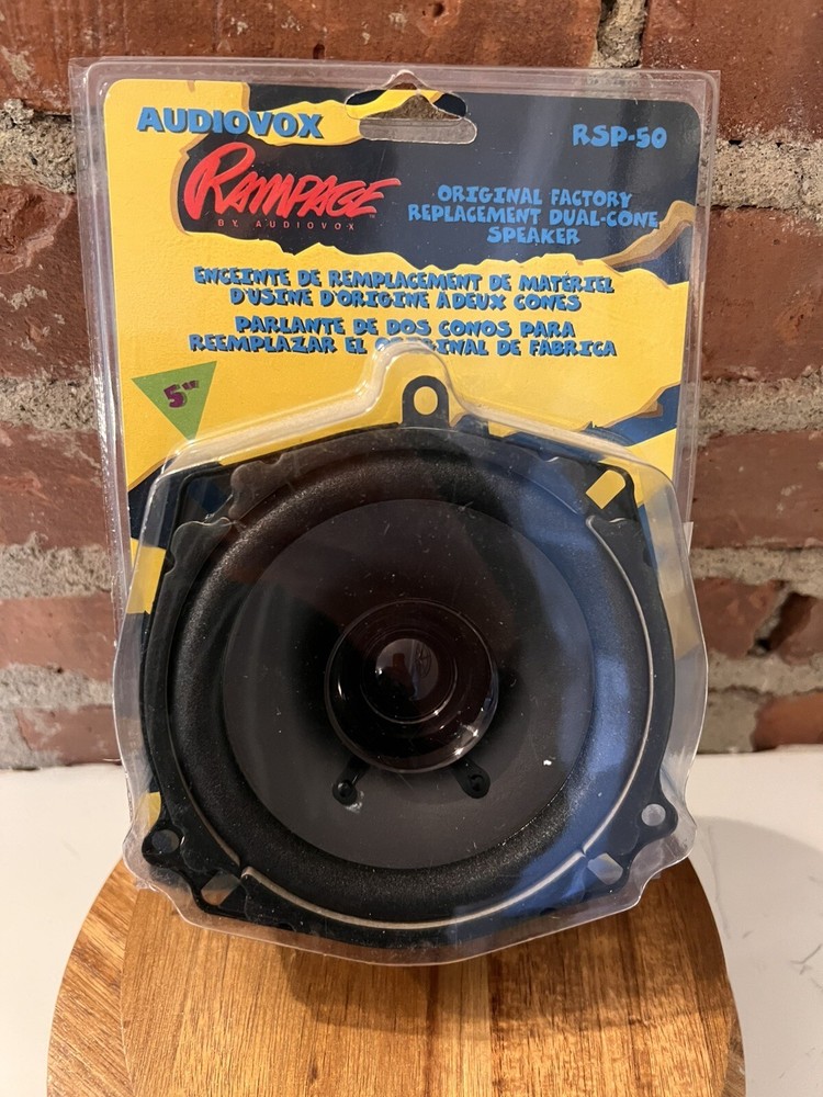 Audiovox Speakers Rampage 5” Dual-Cone RSP-50 25 Watts NOS