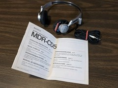 Vintage Sony MDR-CD5 Stereo Headphones Made In Japan Tested Working W/ Manual
