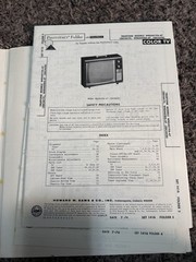 Sams Photofact Set 1416 July 1974 Admiral Sanyo Truetone Color TV + Morse T-4210