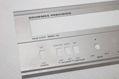 Aluminum Front Case Face Plate – Vintage Grommes Precision Receiver Amp 512 Part