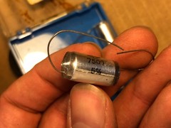4 NOS NIB Vintage Centralab .0075 uf 600v Polystyrene Glass Capacitors CRL
