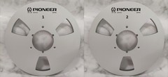 One Pair 10.5” Blue Pioneer Tape Reel Aluminum For Reel To Reel Tape Recorder