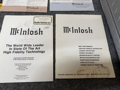 ⭐️LOT Original Dealer Brochures Mcintosh Amplifiers, Preamps, Tuners + Catalogs