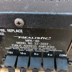 Realistic MPA-40 35-Watt PA Amplifier-Tested And Works!