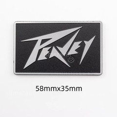 2Pcs PEAVEY Aluminum logo badge replacement piece 58mm X 35mm