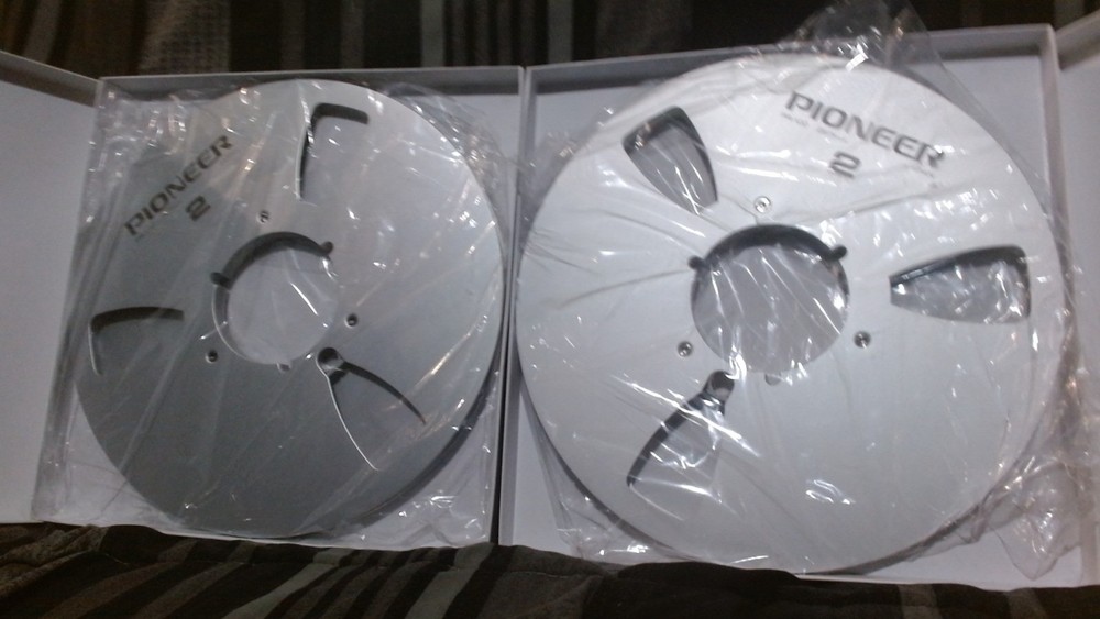 Pioneer Pr 100 style aluminum tape reels for pioneer Rt 909 reel to reel SILVER