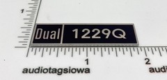 Dual 1229Q Turntable Custom Aluminum Badge for Base Plinth