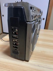 Aiwa CS-80 Retro Boombox Cassette Radio Silver Vintage For Parts Japan