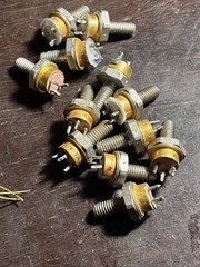 Lot Of 35 Used NPN RF Power Transistors and Microwave Vintage Some Gold Plated