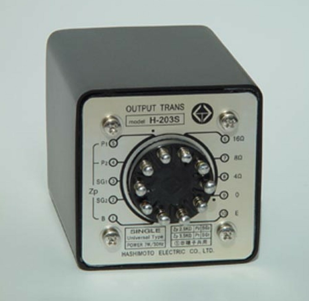 A pair of Hashimoto H-203S Output Transformer 7W Single 2.5K,3.5K/16,8,4