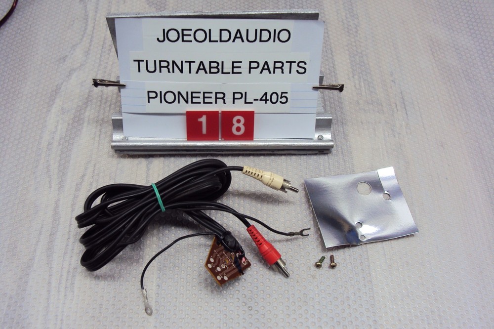 Pioneer PL-405 Turntable RCA Plugs, Cartridge Interface, Ground Wire, Tested